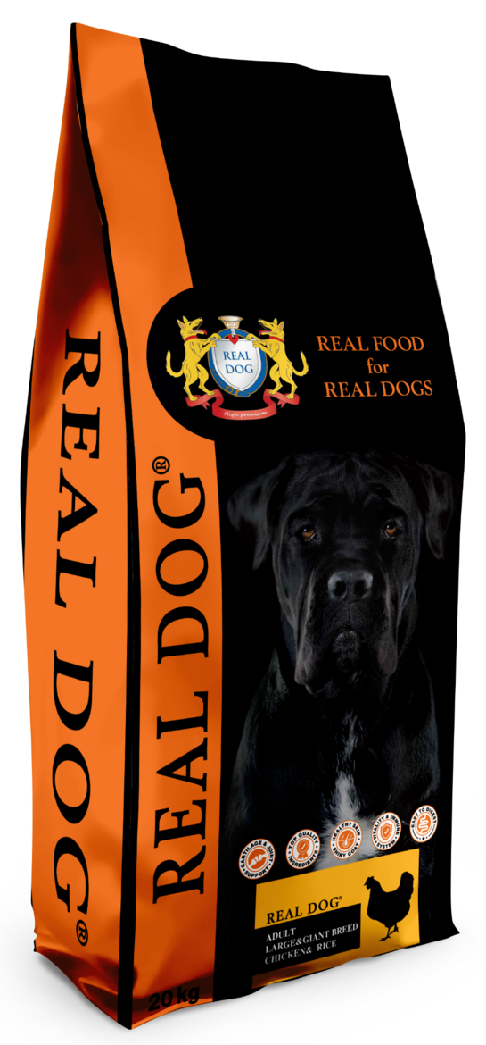 REAL DOG ADULT Large-Giant Breeds CHICKEN & RICE 20kg
