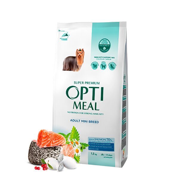 OPTIMEAL™ Visavertis pašaras miniatiūriniams šunims su lašiša 700 g