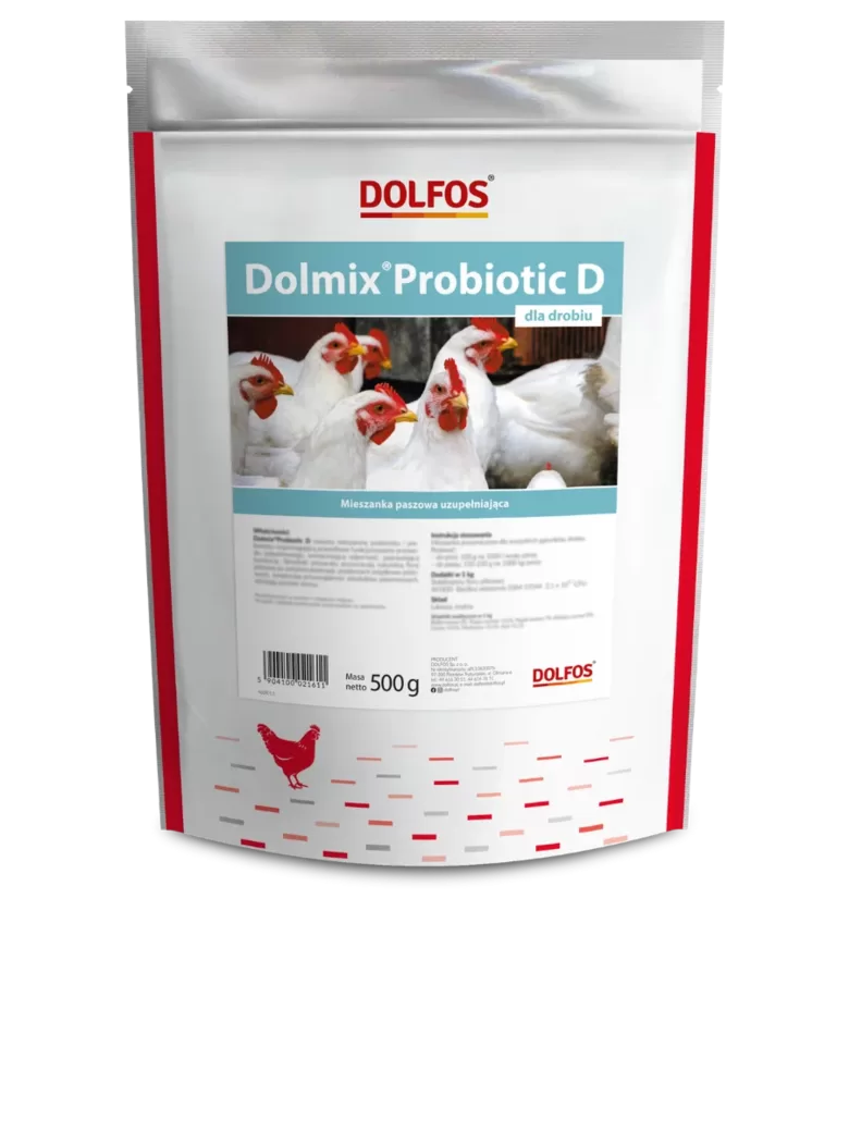 DOLMIX PROBIOTIC D paukščiams – palaiko tinkamą virškinimo trakto veiklą, gerina imunitetą ir produktyvumą, 100g