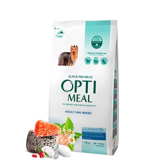 OPTIMEAL™ Visavertis pašaras miniatiūriniams šunims su lašiša 700 g