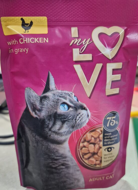MY LOVE visavertis konservuotas ėdalas suaugusioms katėms su kalakutiena ir triušiena švelniame padaže, 100 g