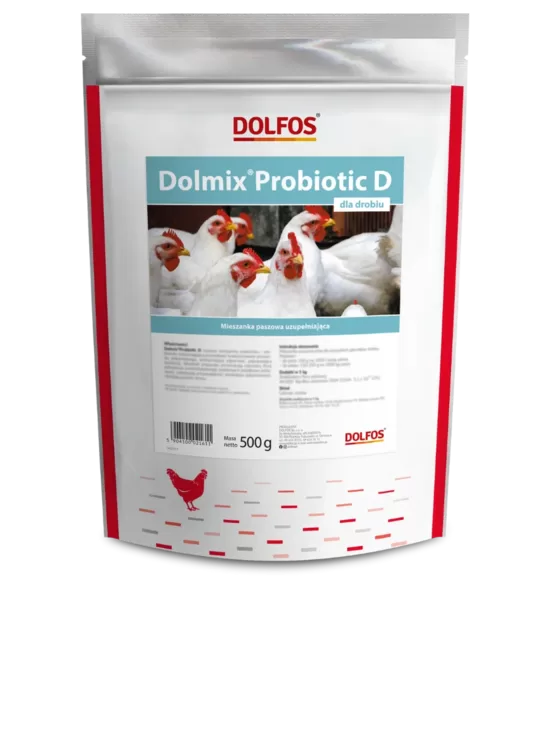 DOLMIX PROBIOTIC D paukščiams – palaiko tinkamą virškinimo trakto veiklą, gerina imunitetą ir produktyvumą, 100g
